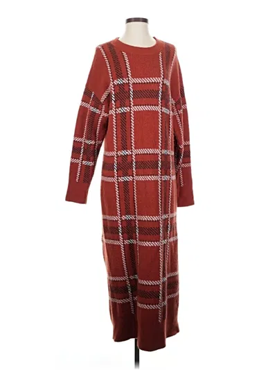 Pre-owned Treasure & Bond Casual Dress In Burgundy