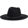Treasure & Bond Chain Trim Felt Fedora In Black