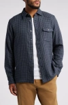 Treasure & Bond Check Duofold Button-up Shirt In Navy- Grey Thom Plaid