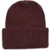 Treasure & Bond Classic Knit Cuffed Beanie In Burgundy
