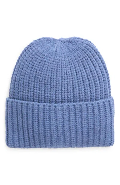 Treasure & Bond Classic Rib Beanie In Blue Bijou
