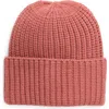 Treasure & Bond Classic Rib Beanie In Rust Marsala