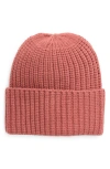 Treasure & Bond Classic Rib Beanie In Rust Marsala