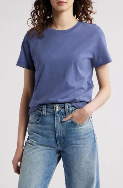Treasure & Bond Cotton Crewneck T-shirt In Blue Indigo