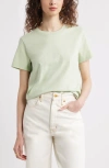 Treasure & Bond Cotton Crewneck T-shirt In Green Celadon
