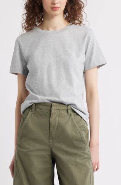 Treasure & Bond Relaxed Crewneck Cotton T-shirt In Grey Heather