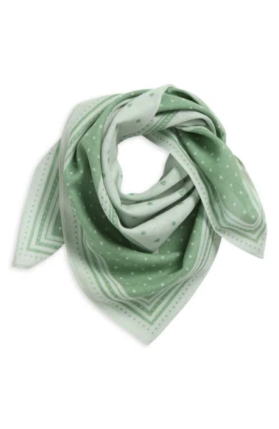 Treasure & Bond Cotton Gauze Bandana In Vintage Green Hearts