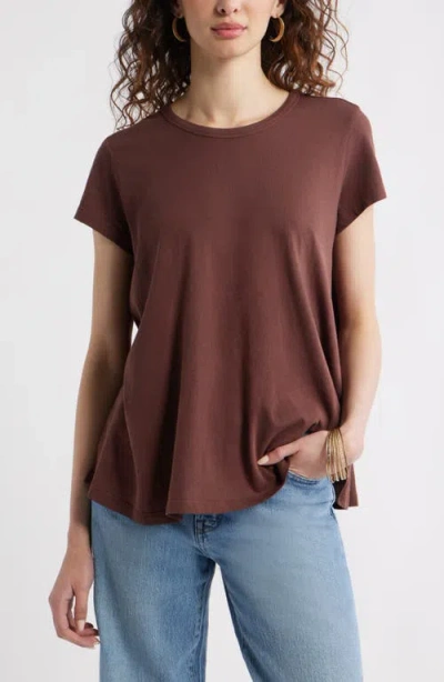 Treasure & Bond Cotton Swing T-shirt In Burgundy