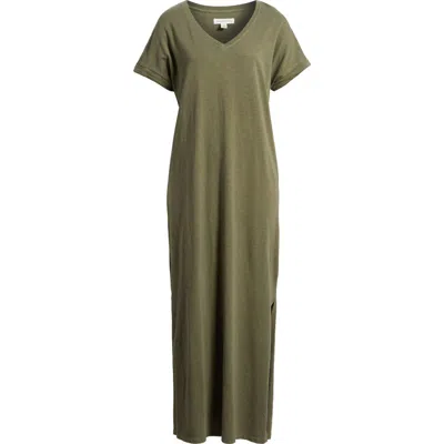 Treasure & Bond Cotton V-neck Maxi Dress