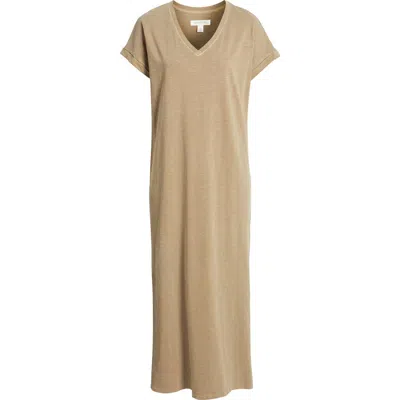 Treasure & Bond Cotton V-neck Maxi Dress