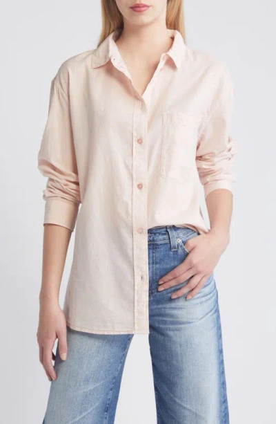Treasure & Bond Cotton Voile Button-up Shirt In Pink Sepia