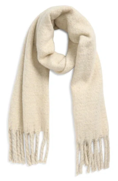 Treasure & Bond Cozy Sparkle Fringe Scarf In Neutral