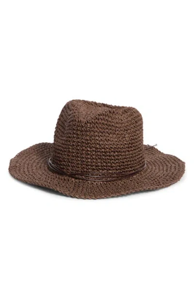 Treasure & Bond Crochet Cowboy Hat In Brown