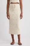 Treasure & Bond Crochet Midi Skirt In White