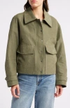 Treasure & Bond Crop Cotton Blend Field Jacket