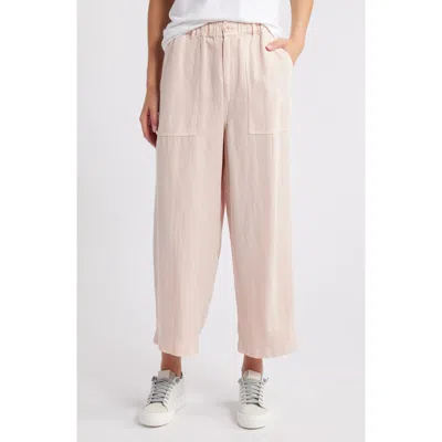 Treasure & Bond Crop Straight Leg Utility Pants In Pink Sepia