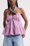 Treasure & Bond Dobby Tiered Camisole