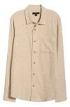 Treasure & Bond Donegal Flannel Button-up Shirt In Neutral