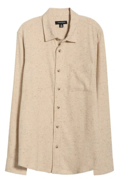 Treasure & Bond Donegal Flannel Button-up Shirt In Neutral