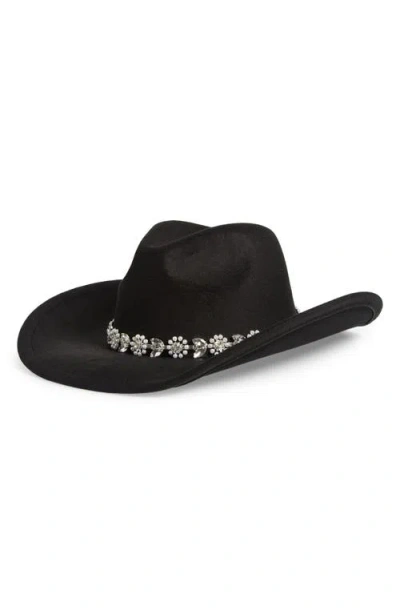 Treasure & Bond Embellished Felt Cowboy Hat In Black