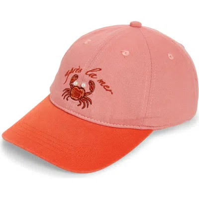 Treasure & Bond Embroidered Baseball Cap In Orange