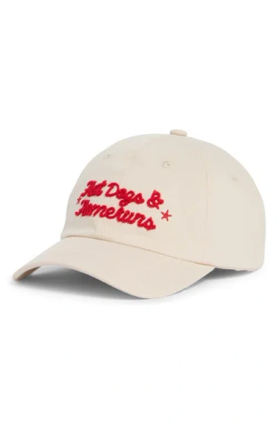 Treasure & Bond Embroidered Cotton Twill Baseball Cap In Neutral
