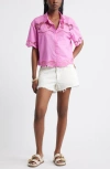 Treasure & Bond Embroidered Cutwork Cotton Camp Shirt