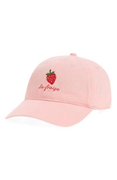 Treasure & Bond Embroidered Twill Baseball Cap In Pink