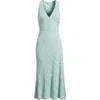 Treasure & Bond Eyelet Bias Cut Sleeveless Midi Dress In Teal Tide