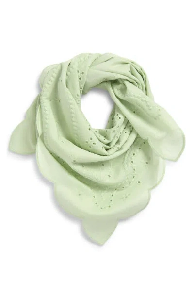 Treasure & Bond Eyelet Embroidered Bandana In Green