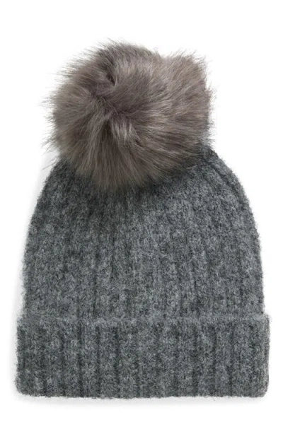 TREASURE & BOND TREASURE & BOND FAUX FUR POM BEANIE 