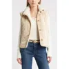 Treasure & Bond Faux Shearling Quilted Reversible Vest In Yellow