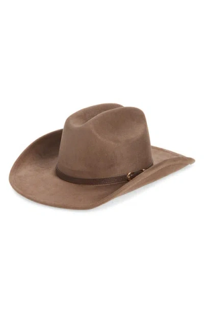 Treasure & Bond Faux Suede Cowboy Hat In Gold