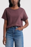 Treasure & Bond Favorite Cotton T-shirt In Burgundy