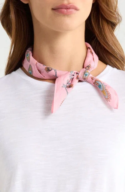 Treasure & Bond Floral Paisley Bandana In Pink