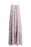 Treasure & Bond Floral Ruffle Hem Maxi Sundress