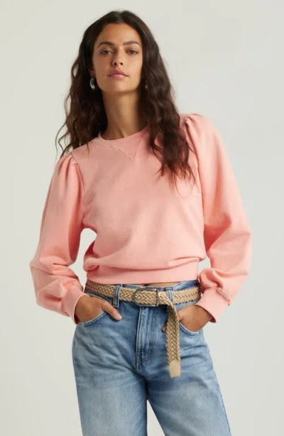 Treasure & Bond French Terry Sweatshirt In Coral Apple