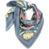 Treasure & Bond Fringe Bandana Scarf In Gray