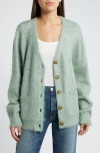 TREASURE & BOND TREASURE & BOND FUZZY OVERSIZE CARDIGAN