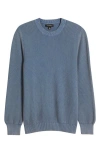 Treasure & Bond Garment Dyed Cotton Sweater In Blue