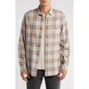 Treasure & Bond Grindle Brushed Plaid Shirt In Grey Heather- Multi Sal Plaid