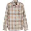 Treasure & Bond Grindle Brushed Plaid Shirt In Grey Heather- Multi Sal Plaid