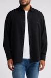 Treasure & Bond Grindle Button-up Shirt In Black Caviar