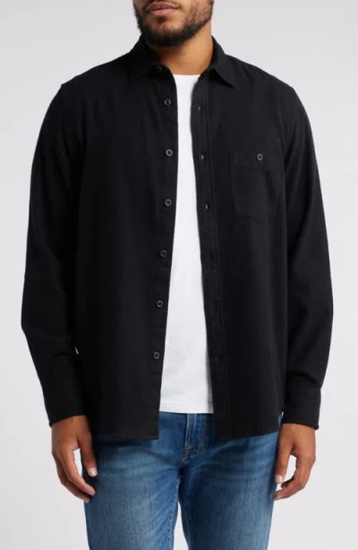 Treasure & Bond Grindle Button-up Shirt In Black Caviar