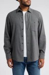 Treasure & Bond Grindle Button-up Shirt In Grey Dark Heather