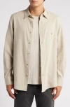 Treasure & Bond Grindle Button-up Shirt In Oatmeal Heather