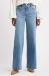 Treasure & Bond High Waist Denim Wide Leg Jeans In Blue