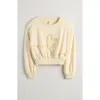 Treasure & Bond Kids' Appliqué Bow Sweatshirt In Neutral