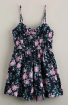 Treasure & Bond Kids' Bow Front Romper In Multi