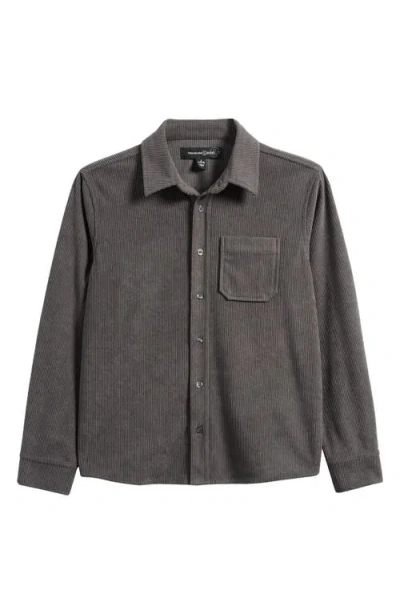 Treasure & Bond Kids' Corduroy Shirt Jacket In Black Raven